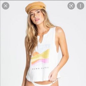 SALE Billabong | Dawn Patrol muscle tank top white EUC size large